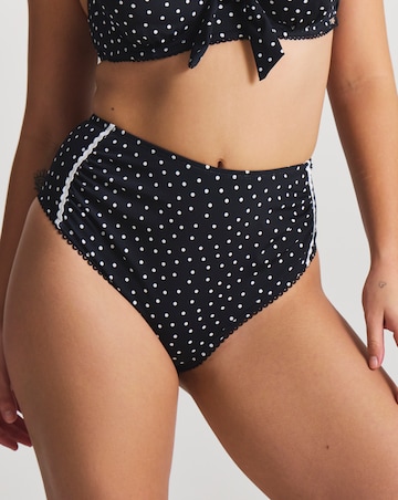 Figleaves Tummy Control Spot High Waist Bikini Bottoms