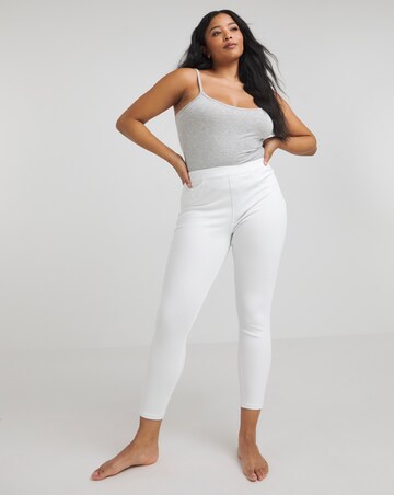 Spanx Medium Control Jean-ish Ankle Leggings White