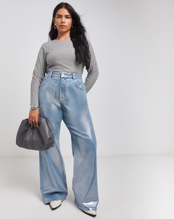 Grey Marl Jersey Ladder Top