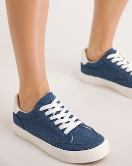 Millie Classic Lace Up Trainers - Wide Fit (E)