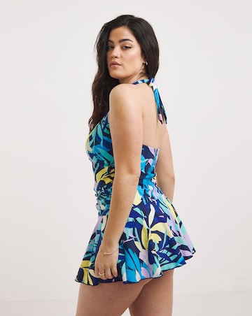 Leaf Non Wired Halter Neck Swimdress