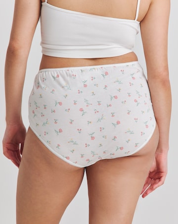 Pretty Secrets 7 Pack Cotton Full Fit Brief Knickers Ditsy Floral