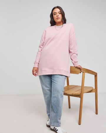 Blush Side Split Sweatshirt Tunic
