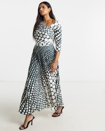 Joanna Hope Pleated Jersey Dress