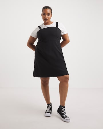 Square Neck Pinafore Dress