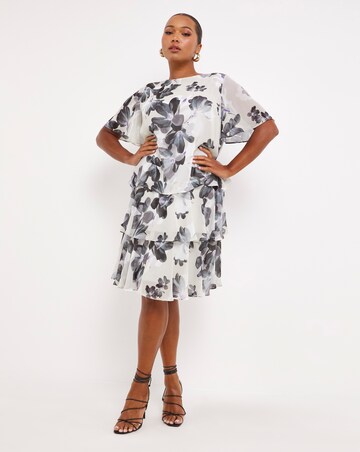 Joanna Hope Multi Floral Printed Tiered Dress