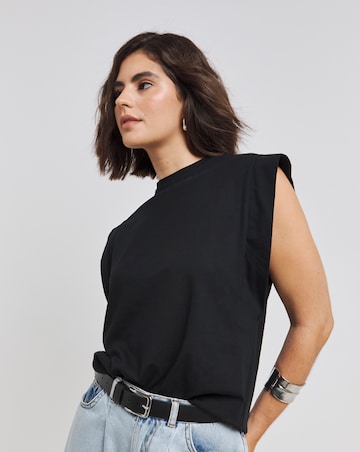 Black Short Sleeve Boxy Tee