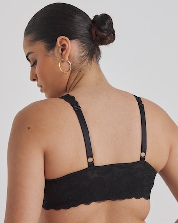 Pretty Secrets (2 Pack) Zip Front Fastening Lace Comfort Bras (B-F) Black/White