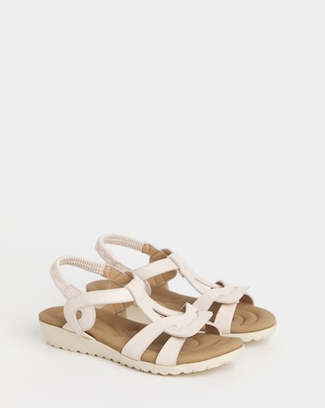 Larisa Twist Detail Comfort Sandals - Wide Fit (E)