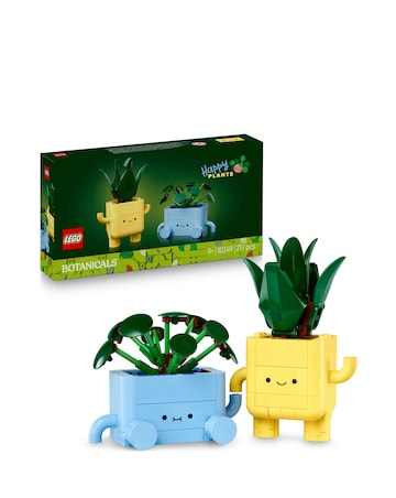 LEGO Botanicals Happy Plants Shelf Decor Flower Building Set, Nature Gift 10349