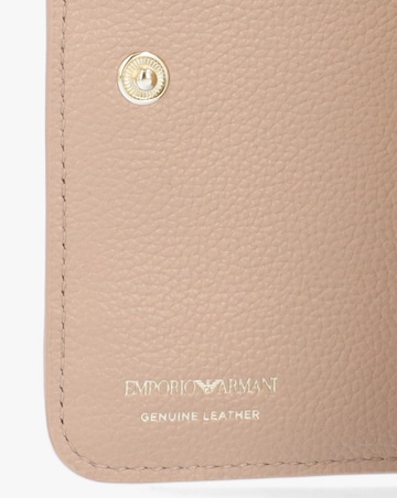 Emporio Armani Bifold Nude Tumbled Leather Zip Around Wallet