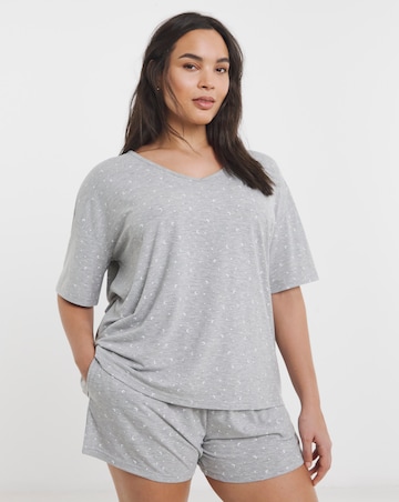 Pretty Lounge Moon & Star Print Pyjama Shortie Set