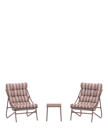 Charles Bentley Truffle Stripe Bistro Set