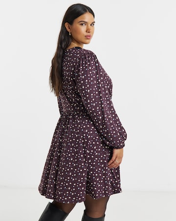 Ditsy Floral Supersoft Jersey Lace Trim Skater Dress
