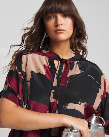 Religion Tie Neck Blouse