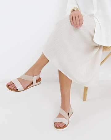 Spritzer Asymmetric Low Wedge Sandals - Extra Wide Fit (EEE)