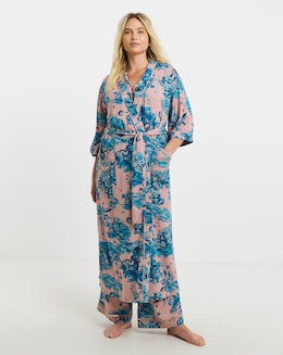 Figleaves Printed Viscose Maxi Dressing Gown
