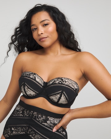 MAGISCULPT Lace And Mesh Underwire Padded Multiway Bra B-F - Black