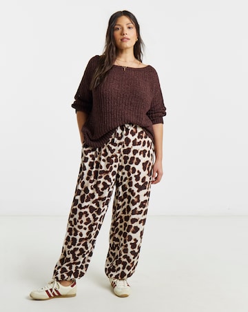 Chocolate Tape Yarn Slouchy Jumper