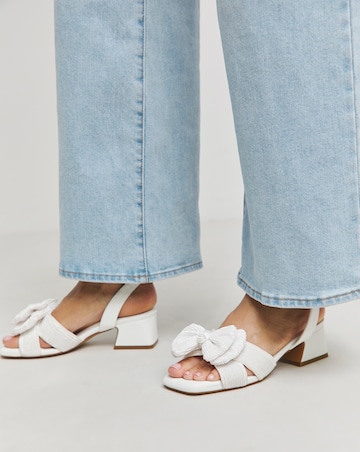 Monet Double Bow Low Block Heel Extra Wide EEE Fit