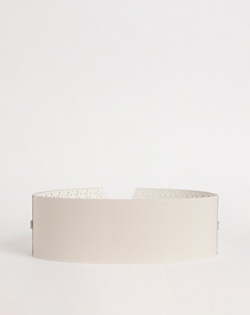 Ivory Cut Out Detail Waist Corset Belt