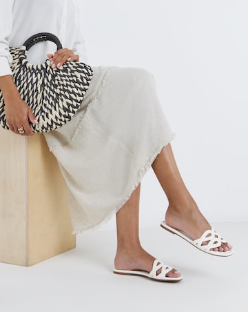 Rosario Padded Loop Detail Mule Sandals - Wide Fit (E)