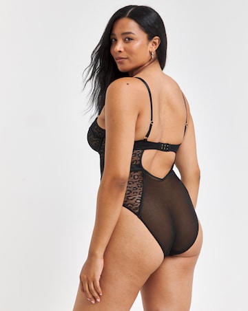 Figleaves Pimlico Underwired Balcony Body - Black Leopard