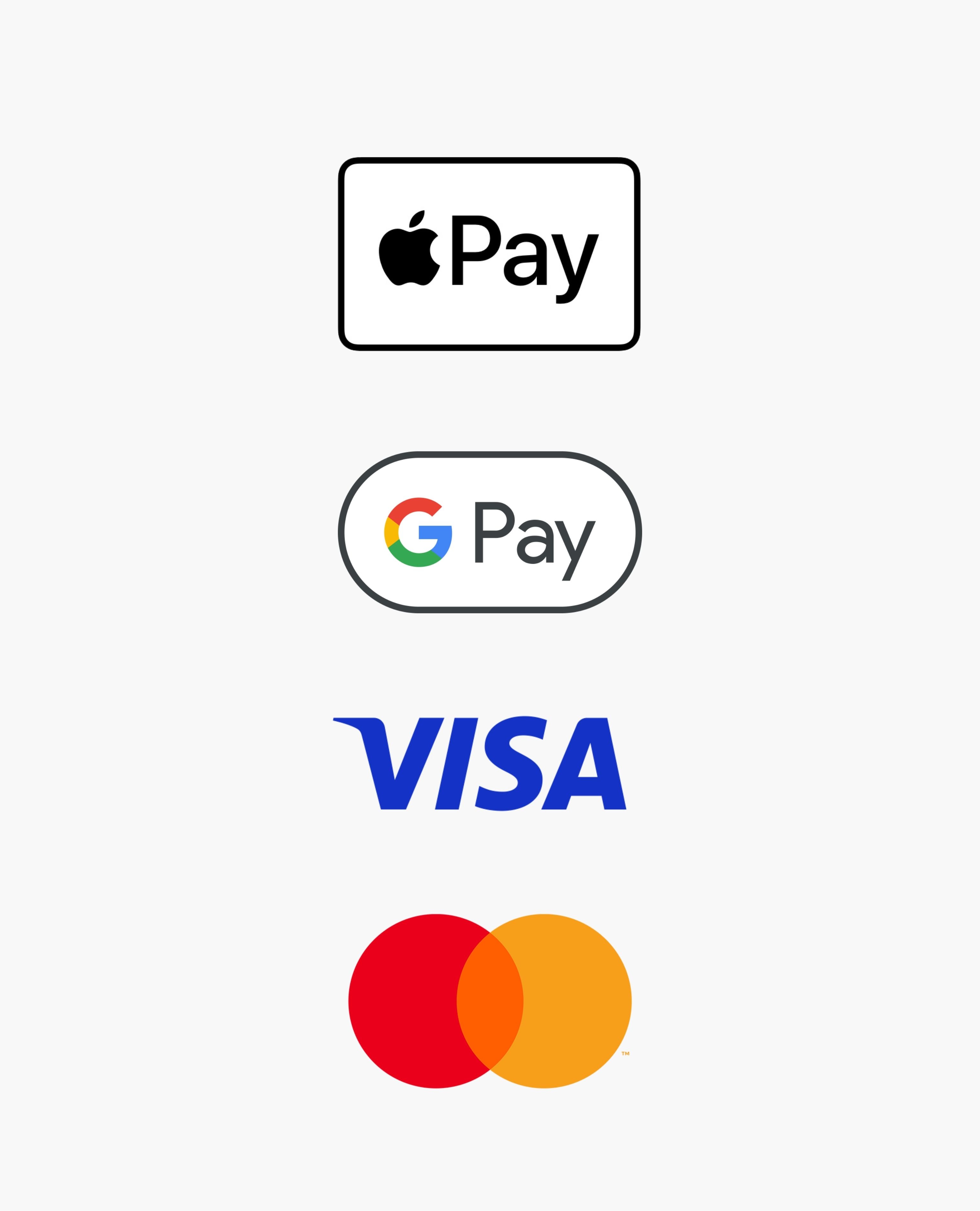 Various pay and credit card logos