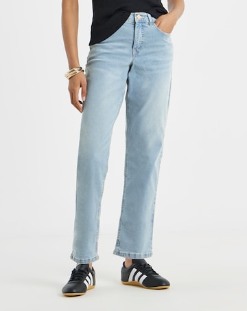 Simply Be Light Wash 24/7 Boyfriend Jeans