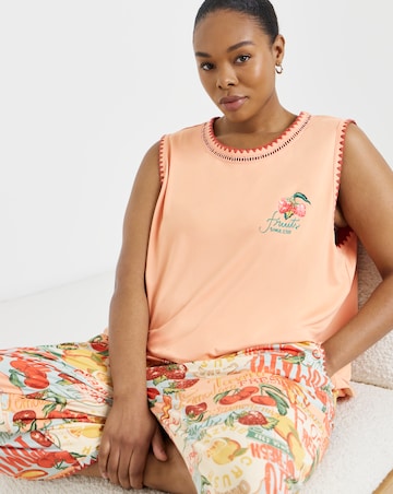 Figleaves Culotte Pyjama Set Fruit Print