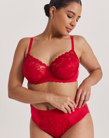 Pretty Secrets Ivy Lace Basic Full Brief Knickers Red