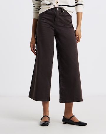 Chocolate 24/7 Crop Wide Leg Jean