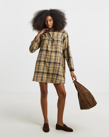 Native Youth Gingham Mini Dress with Tie Detail