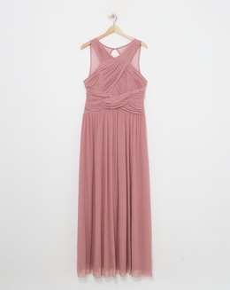 Little Mistress Crossover Maxi Occasion Dress