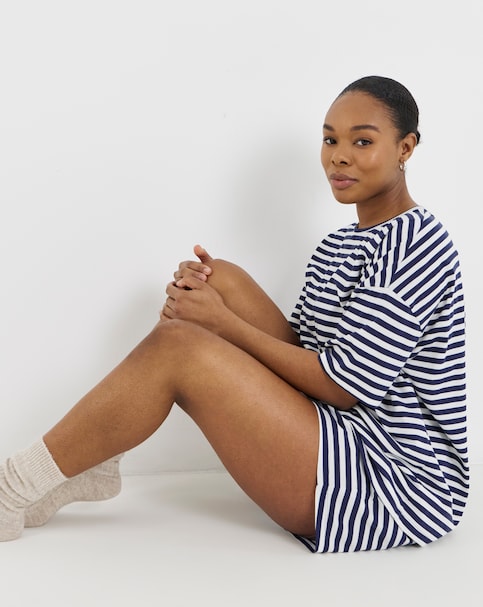 Pretty Secrets Back to Basics Pyjama Short Set Stripe Print