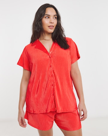 Plisse Lounge Short Set