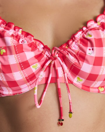 Simply Be Gingham Underwired Bikini Top