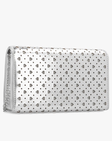 Love Moschino Heart Basket Silver Cross-Body Bag