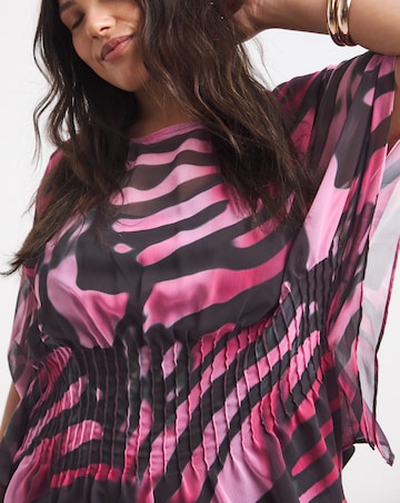 Joanna Hope Pleated Seam Blouse