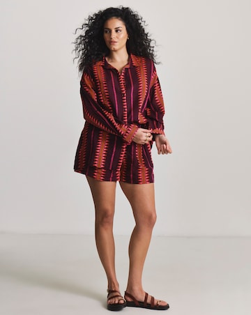 Jacquard Shirt and Shorts Beach Co-Ord Set