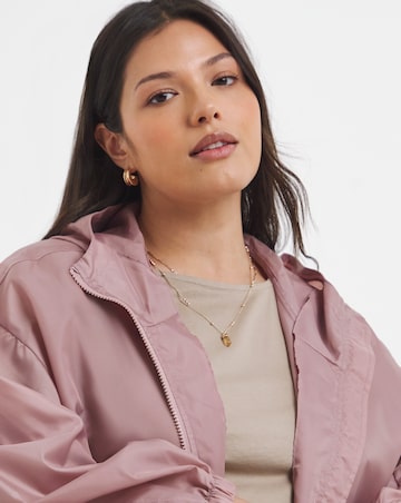 Dusty Rose Zip Through Mac