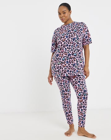 Pretty Secrets (2 Pack) Value Leopard Legging Pyjama Sets