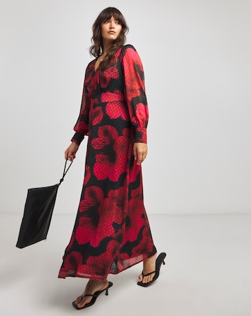 Flounce London Printed Chiffon Midaxi