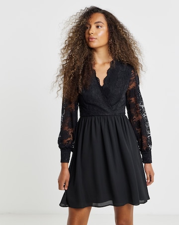 Flounce London Lace Mini Dress
