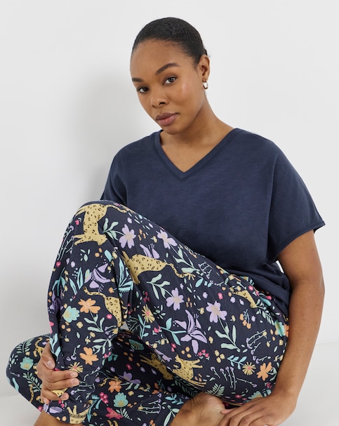 Pretty Secrets Cotton Pyjama Set Animal Print