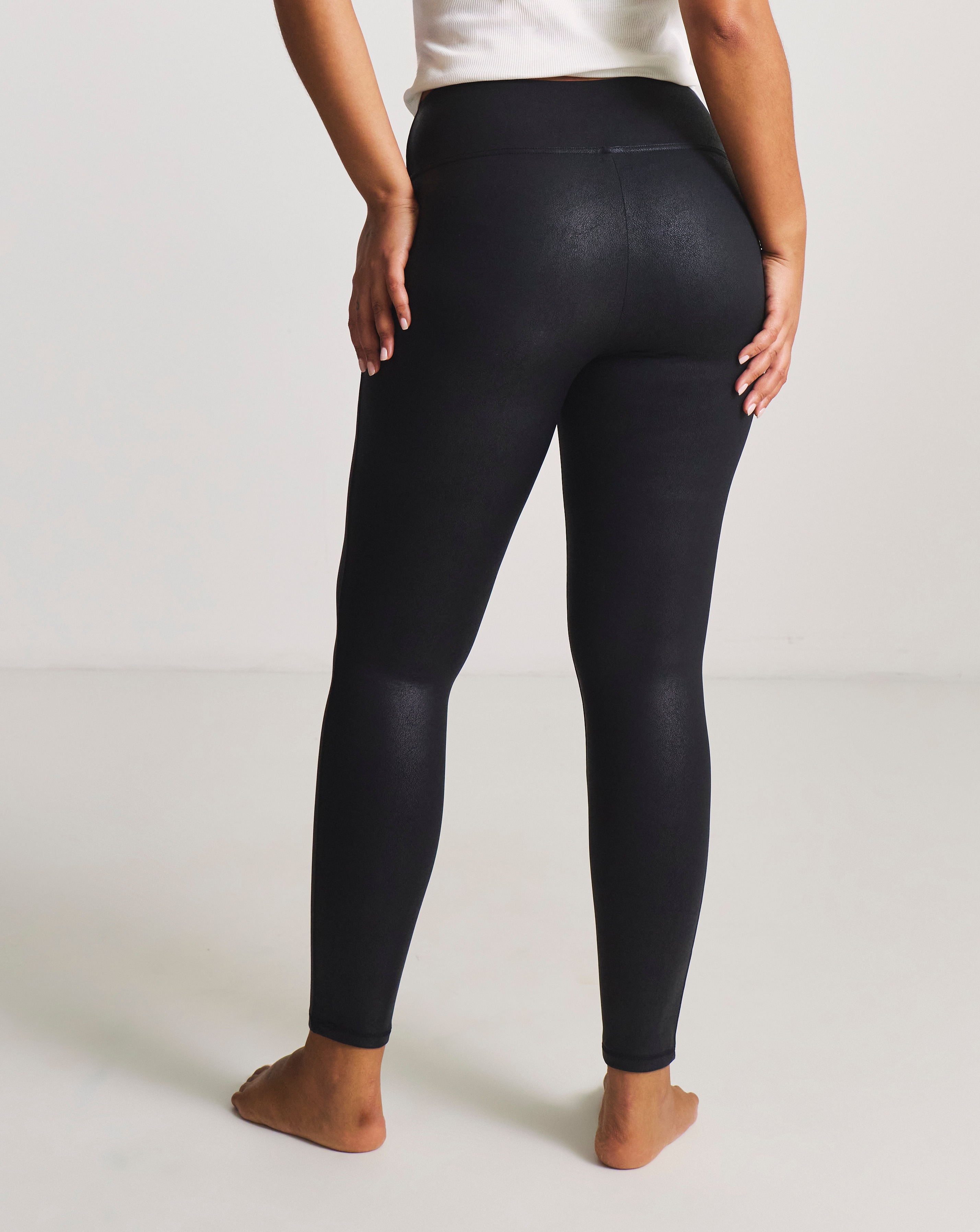 MAGIC Bodyfashion Leather Look Leggings Black | Simply Be