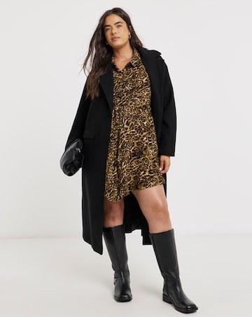 Leopard Midi Shirt Dress