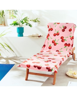 Catherine Lansfield Cherries Sun Lounger Towel