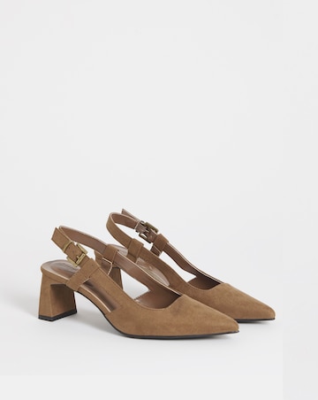 Cyrus Pointed Slingback Heeled Shoes - Extra Wide Fit (EEE)