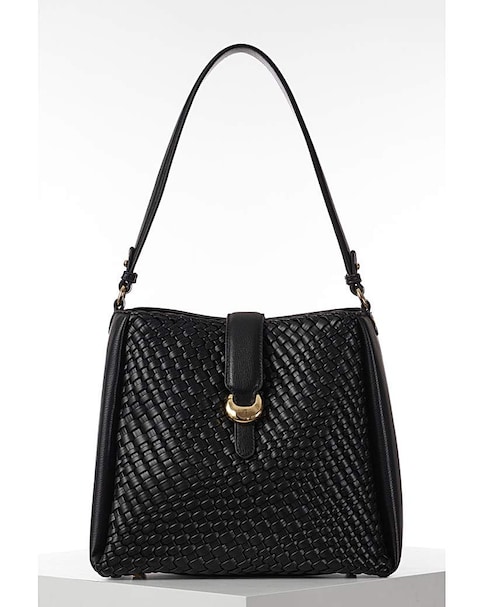 Luella Grey Flora Black Weave Hobo